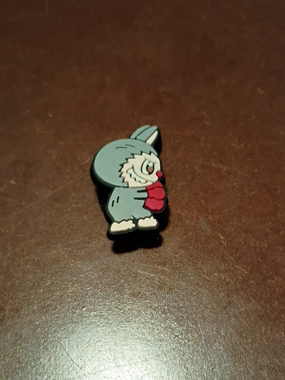 10 for $10 Jibbitz Croc Charms - Labubu Monster Grey with Red Gloves 9